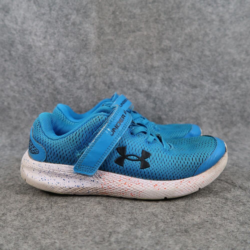 Under Armour Shoes Kids 1Y Sneaker Pursuit 2 Easy On Strap Blue Boy Girl Trainer